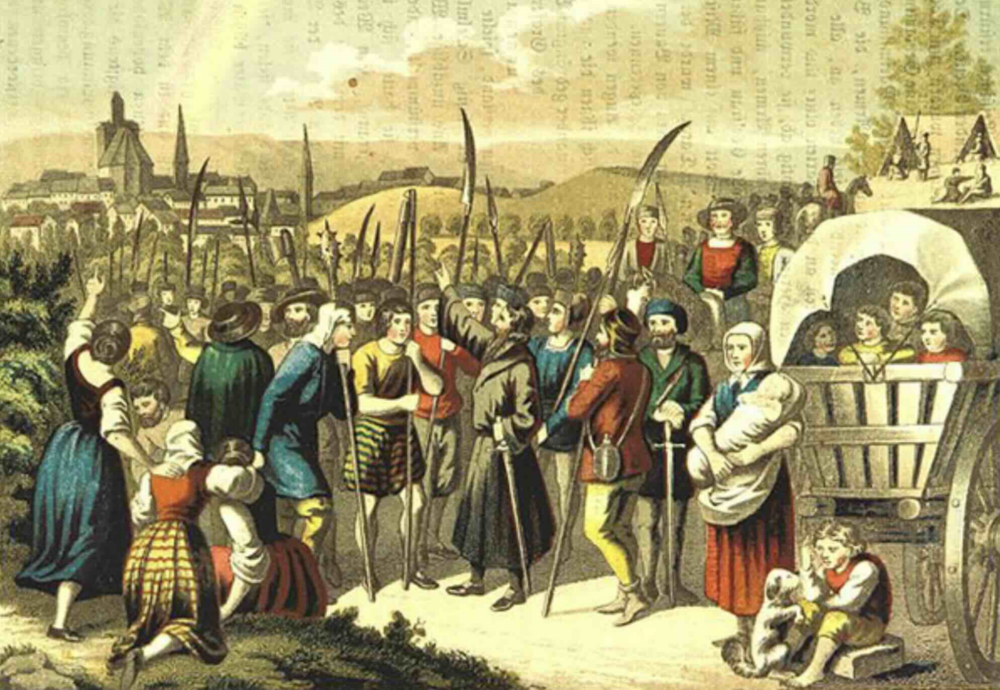 Reims La Marne Agricole Il y a 500 ans : la révolte des Rustauds Combinaison de ressentiments politiques, économiques, sociaux et religieux, la révolte des Paysans du Saint-Empire romain germanique a vu s’opposer il y a un demi-millénaire des bandes armées de pays et de ruraux (artisans) au pouvoir seigneurial et religieux.
